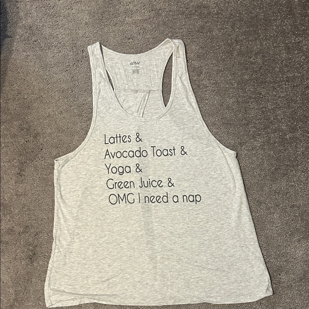 Aerie Light Gray Tank Top
